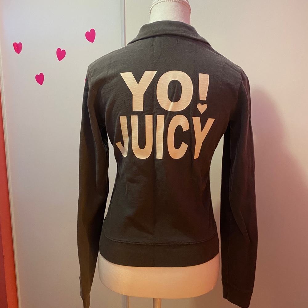 AUTHENTIC Y2K RARE Juicy Couture “Yo Juicy” Tracksuit Zip-up Sweater Top